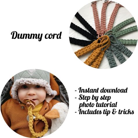 Macrame TUTORIAL, Baby pacifier, Baby dummy clip, pdf PATTERN DIY Traveling Afghan, Dummy Clips, Afghan Crochet, Lion Brand Yarn, Afghan Blanket, Macrame Tutorial, Crochet Square, Baby Pacifier, Macrame Diy