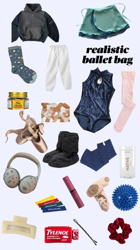 by a full time ballet student #ballet#fashion#sports#balletcore Ballet Class Essentials, Ballet Amazon Finds, Ballet Needs, Balletcore Essentials, Ballet Duffle Bag, Ballet Bag, Ballet, Sports