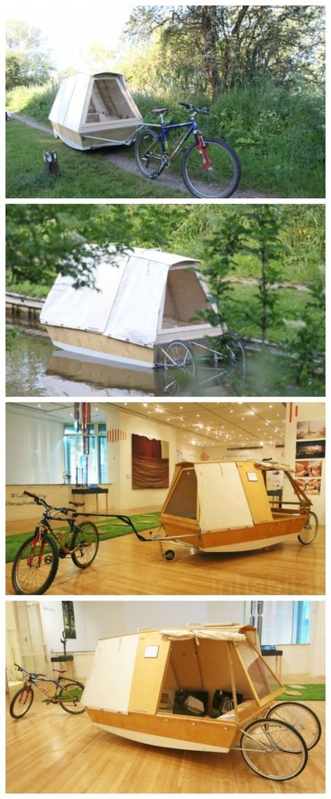 Bed On Wheels, River Camping, Water Wheels, River Camp, Unique Bed, Bike Camping, Woodworking Bed, Water Bed, Camping Survival