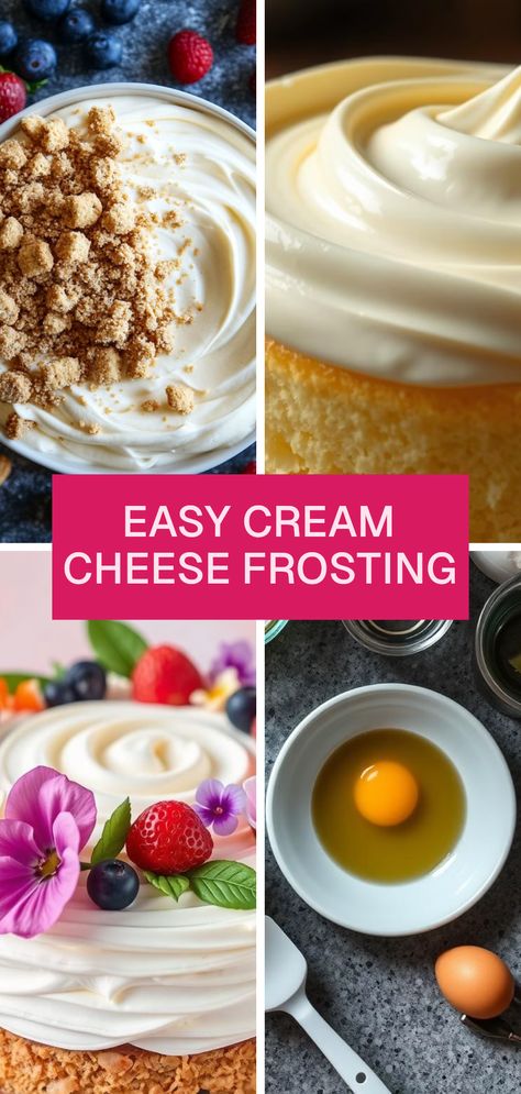 This pin showcases four exciting images of making perfect cream cheese frosting. Follow this easy recipe and decorate cakes and cupcakes with creamy, tangy frosting that’s sure to impress them all. Easy Cream Cheese Frosting, Cream Cheese Frosting Easy, Baking A Cake, Cheese Frosting Recipe, Cream Cheese Frosting Recipe, Easy Cream, Frosting Recipe, Treating Yourself, Frosting Recipes