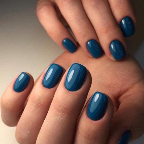 Es Nails, Impress Nails, Gel Colors, Sns Nails, Blue Nail Polish, Her Nails, Blue Nail, Summer Nails Colors, Dipped Nails