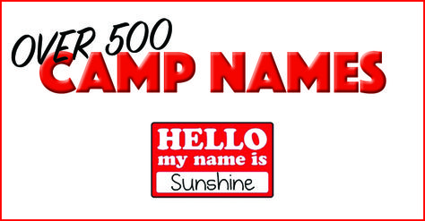 Summer Camp Names Ideas, Camp Names Ideas, Names I Love, Camp Themes, Store Names Ideas, Summer Camp Counselor, Summer Camp Themes, Summer Day Camp, Girl Scout Camping