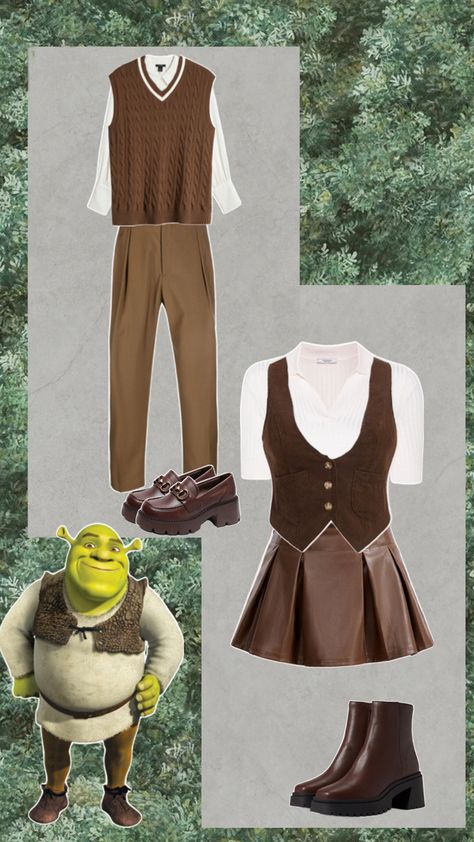 Shrek 5 inspired outfit Fiona Shrek, Shrek Costume, Diy Halloween Costumes For Kids, Disney Cosplay, Halloween Costumes Makeup, Halloween Inspo, Diy Halloween Costumes, Shrek, Disney Outfits