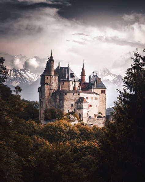 France.fr on Instagram: “Sometimes we have to wonder if the Alpine castle of Menthon  Saint-Bernard is real, or just a fairytale come to life 🏰💫 📷:@intothefab . .…” Lake Annecy, European Castles, Old Mansions, French Architecture, Castle House, Beautiful Castles, Medieval Castle, Saint Bernard, Travel Tours