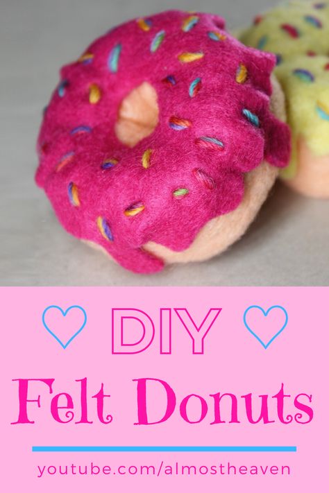 Diy Felt Food, Donut Diy, Felt Donut, Donut Craft, Donut Costume, Plushies Diy, Diy Donut, Felt Food Diy, Donut Themed Birthday Party