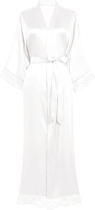 This robe will help you be covered up during your getting ready time. https://amzn.to/3sYfImF Bachelorette Robes, Bridal Shower Robes, Kimono Dressing Gown, Desi Bride, Bridal Party Robes, Satin Kimono, Wedding Robe, Womens Kimono, Long Kimono