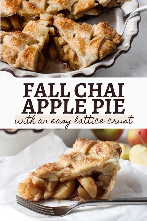 Martha Stewart Apple Pie, Chai Spice Blend, Fall Pies Recipes, Holiday Dessert Table, Lattice Crust, Butter Pastry, Unique Pies, Fall Pies, Fall Baking Recipes