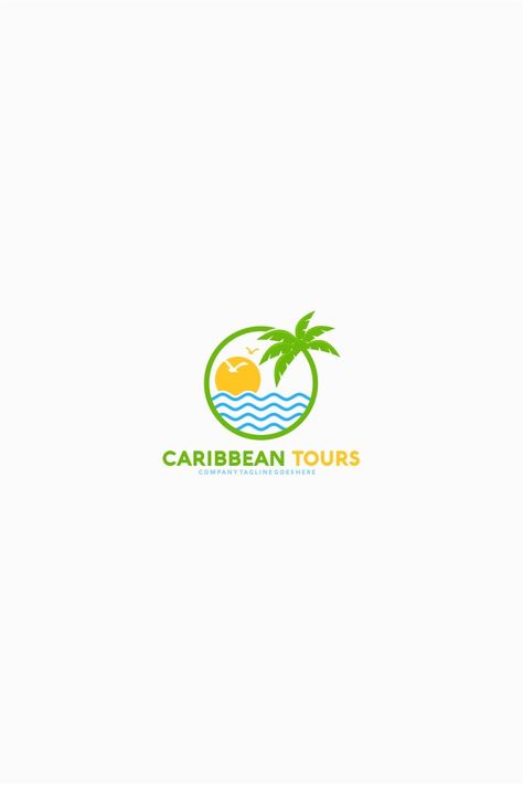 Caribbean Logo, Travel Wallpaper Iphone, Cycling Logo, Travel Logos, Caribbean Summer, Travel Symbols, Travel Template, Travel Agency Logo, Travel Plane