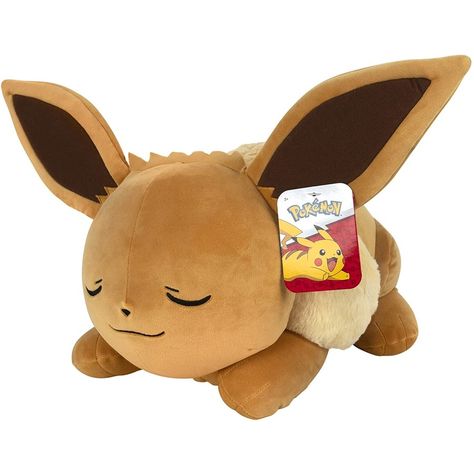 Eevee Sleeping, Pokemon Tv Show, Eevee Plush, Sleeping Pose, Pokemon Original, Pokemon Tv, Pokemon Merchandise, Pikachu Pikachu, Pokemon Team