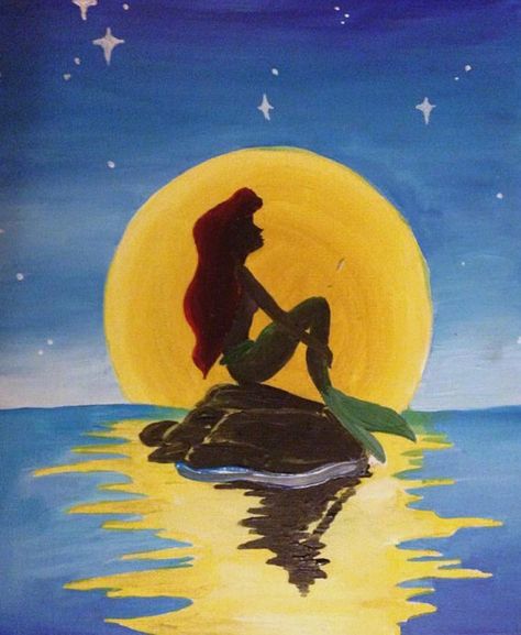 Disney Scenes To Paint, Small Disney Paintings, Disney Easy Paintings, Disney Movie Paintings, Moana Painting Ideas On Canvas, Disney Canvas Painting Ideas, Disney Princess Canvas Painting, Princess Painting Canvas, Disney Painting Ideas On Canvas