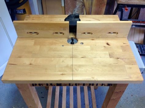 IKEA BEKVÄM DIY Router Table - IKEA Hackers Woodworking Diy Gifts, Hackers Ikea, Router Table Fence, Diy Router Table, Diy Router, Saw Table, House Project Ideas, Table Ikea, Sewing Machine Table