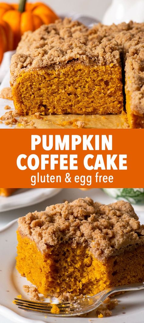 Gluten Free Pumpkin Desserts, Pumpkin Coffee Cake Recipes, Beaming Baker, Gluten Free Pumpkin Recipes, Mousse Au Chocolat Torte, Pumpkin Coffee Cake, Vegan Pumpkin Recipes, Dessert Sans Gluten, Pumpkin Coffee Cakes