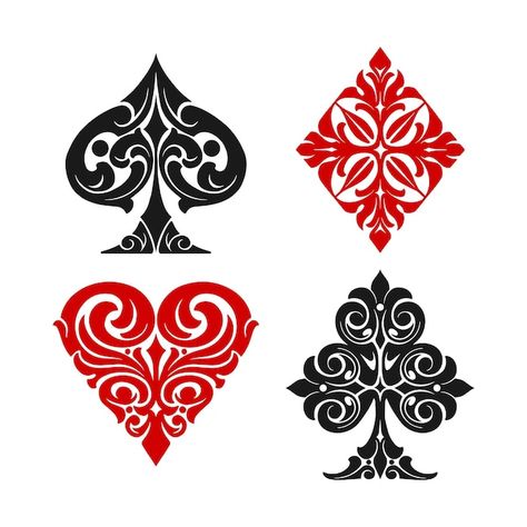 Diamond Illustration, Desain Merek, Casino Tattoo, Queen Of Hearts Card, Card Tattoo Designs, Drawing Books, Playing Cards Art, Cricut Expression, Joker Card