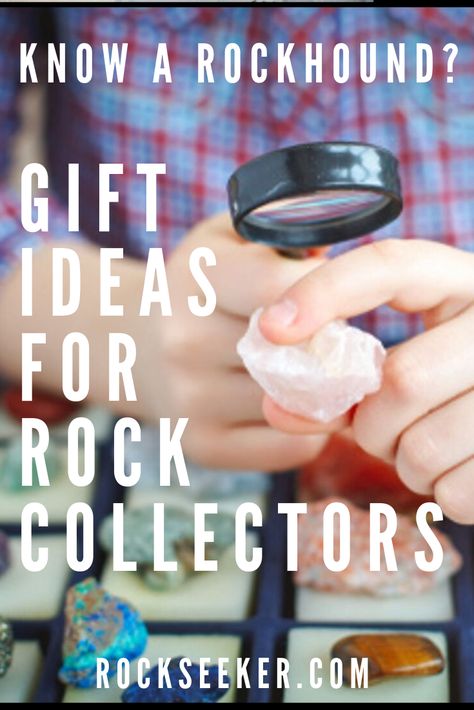 This is a list of the best gift ideas for people who love rocks and minerals. So whether you're looking for a gift for Dad, your boyfriend, girlfriend, mother or child, if they are a rockhound and or have a love for geology, be sure to check out this list of gift ideas. #rockhound #geology #gifts #presents #rockseeker Rockhounding Tools, Rock Collection Storage, Geology Gifts, Rock Tumbler Diy, Rock Collection Display, Indian Arrowheads, Rock Collecting, Rock Tumbling, Jewelry Display Organizer