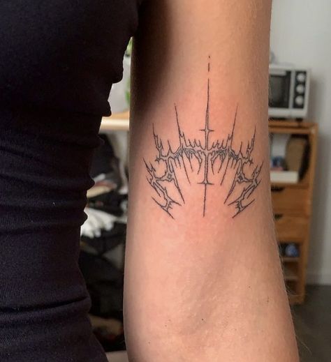 Sharp Tattoo, Cyberciligism Tattoo, Sigilism Tattoo, Sigil Tattoo, Tattoo Style Drawings, Small Tattoos For Guys, Subtle Tattoos, Aesthetic Tattoo, Black Ink Tattoos