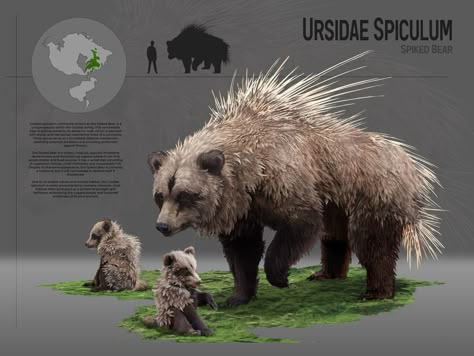 Scifi Animal Concept Art, Bear Creature Design, Sci Fi Animals, Hybrids Animals, Animal Concept Art, Bear Creature, Fantasy Fauna, Mega Fauna, Bear Monster