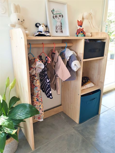 Montessori Dressing Area, Montessori Dressing, Mini Dressing, Mini Closet, Honey Do List, Dressing Area, Building Projects, Diy Building, Baby Room