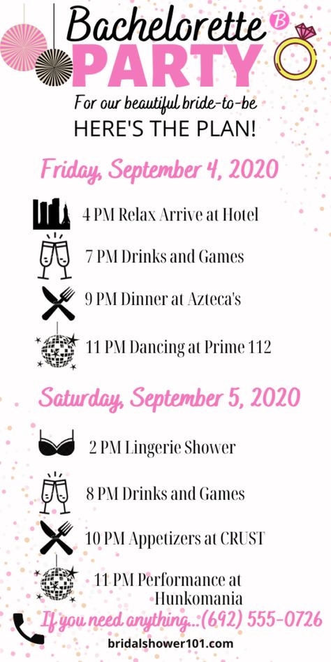 Bachelorette Party (Weekend) Itinerary Itinerary Bachelorette Weekend, Bachelorette Weekend Itinerary Template, Free Bachelorette Itinerary Template, Bachelorette Party Timeline, Bachelorette Itenary Template, Bachlorette Itenary, Bachelorette Itenary, Bachelorette Party Rules, Vecmeitu Ballīte