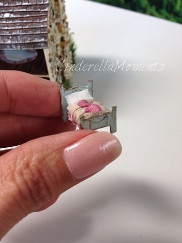 Micro Dollhouse, Dollhouse Cottage, Tiny Bed, Tiny Dollhouse, Cinderella Moments, Tiny Stuff, Mini Doll House, Home Cottage, Dollhouse Toys