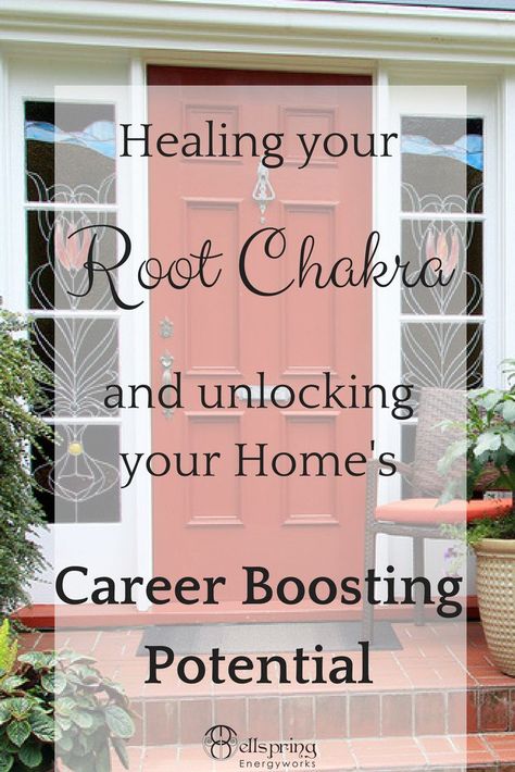 Explore the connection between your root chakra and the area of your   home associated with your Career, as indicated by the feng shui bagua.   Unlock insights to help you to heal your body while supercharging your   career! #career #rootchakra #muladhara Feng Shui Colors, Feng Shui Elements, Feng Shui Bagua, Feng Shui Symbols, How To Feng Shui Your Home, Feng Shui Tips, Become Wealthy, Chakra Meditation, Root Chakra