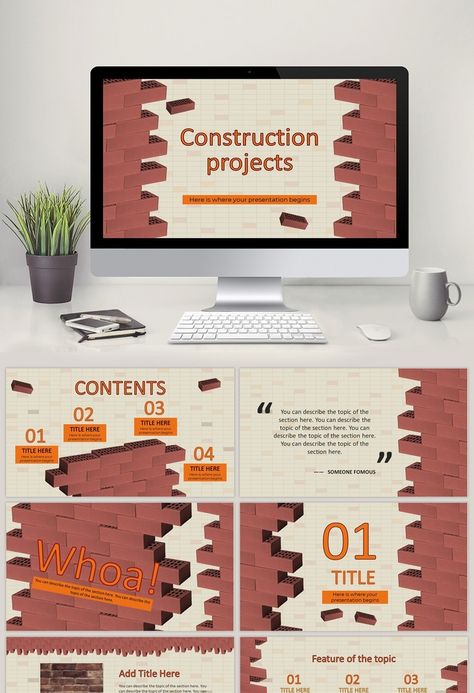 Red construction project PPT template#pikbest#PowerPoint Ppt Template Free Download, Red Architecture, Ppt Template Design, Free Ppt Template, Architecture Engineering, File Template, Construction Safety, Real Estat, Powerpoint Design Templates