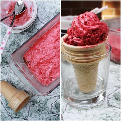 raspberry ice cream Raspberry Cupcakes, Raspberry Ice Cream, Frozen Snack, Love Ice Cream, No Churn Ice Cream, Ice Ice Baby, Ice Cream Maker, Cream And Sugar, Frozen Treats