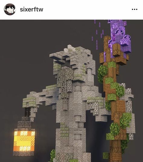 Pillar Design Minecraft, Minecraft Stone Statues, Small Statue Minecraft, Minecraft Small Statue, Minecraft Throne, Minecraft Statue Ideas, Minecraft Amusement Park, Statue Minecraft, Minecraft Statue