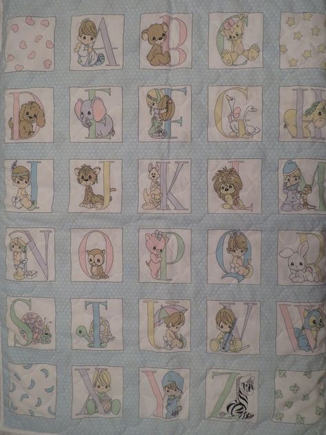 Precious Moments Nursery, Baby Crib Quilt, Baby Room Themes, Cute Blankets, Abc Alphabet, Baby Fabric, Kids Fabric, Crib Quilt, Baby Crib