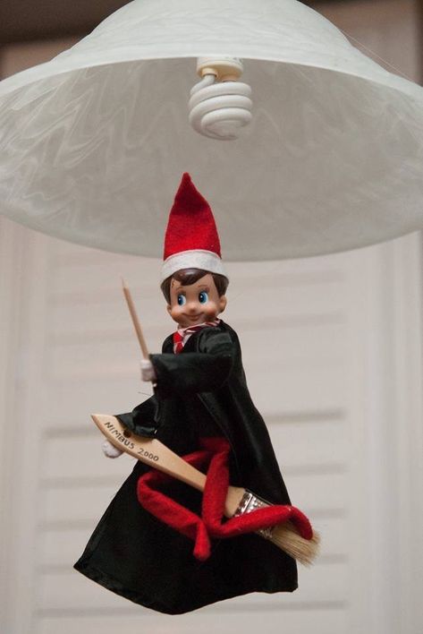 Harry Potter Elf, Elves At Play, Shelf Elf, Harry Potter Harry, Awesome Elf On The Shelf Ideas, Elf Activities, Xmas Elf, Elf Antics, Elf Fun