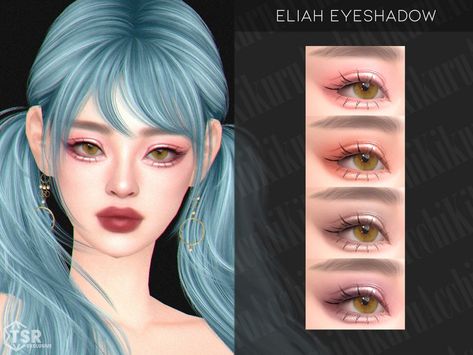 The Sims Resource - Eliah Eyeshadow Sims 4 Anime Makeup, The Sims 4 Eyeshadow Cc, Sims 4 Kpop Makeup, Sims 4 Asian Makeup Cc, Sims 4 Yandere Cc, The Sims 4 Makeup Cc Eyeshadow, Sims Cc Eyeshadow, Sims 4 Cc Gyaru Makeup, Sims 4 Cc Douyin Makeup