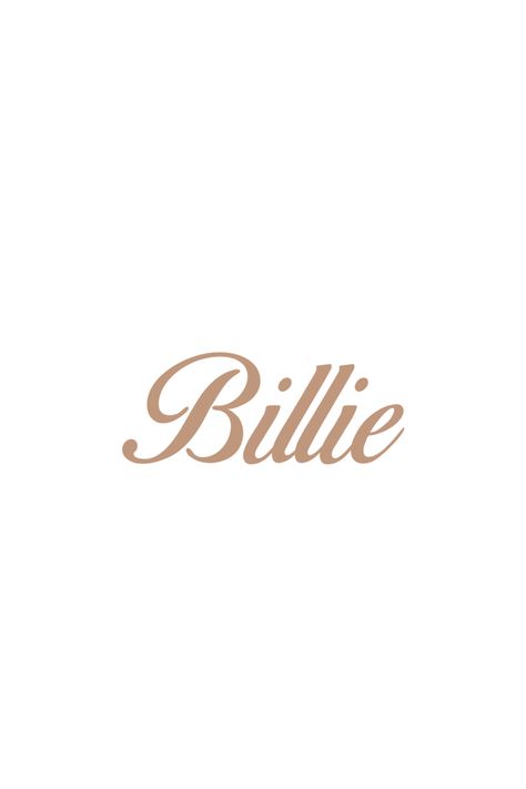 Billie Eilish name on nude color for her album Billie Eilish Name Logo, Billie Name, Billie Eilish Logo, Aesthetic Names, Name Sticker, Life Plan, Name Stickers, Name Logo, Name Design