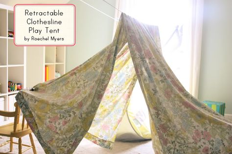 For whatever reason, kids LOVE tents. It doesn’t matter if it’s a stylish canopy or a rustic teepee- if they can crawl inside and let their imagination run wild, they’ll come running. The great thing about a tent, canopy or teepee, is that you can make your own to fit your space and save you money. ThereContinue Reading... Sheet Fort, Tent At Home, Homemade Forts, Indoor Tent For Kids, Sheet Tent, Indoor Forts, Diy Fort, Diy Tipi, Fort Building