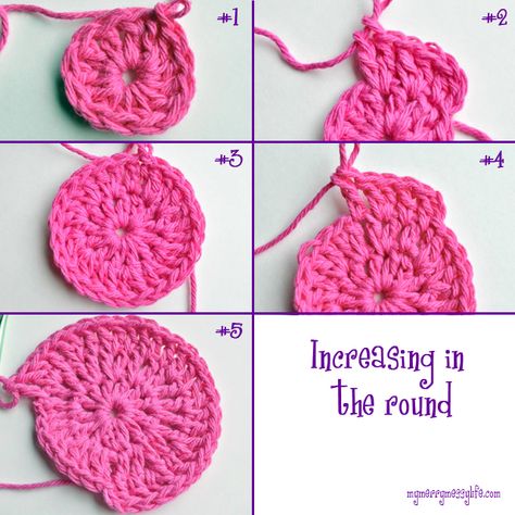 Crochet For Beginners - How to Increase in the Round to Make Circles for Hats, Doilies, Bags and More! Picot Crochet, Crochet In The Round, Different Pictures, Crochet Circles, Haken Baby, Crochet Motifs, Crochet Instructions, Crochet Round, Love Crochet