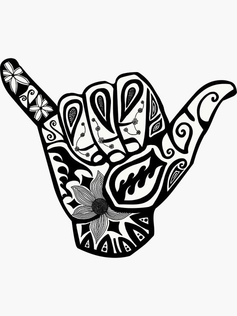 "Shaka" Stickers by MadEDesigns | Redbubble Surf Tattoo, Halloween Tattoo, Bitcoin Trading, Halloween Tattoos, Nft Art, Tattoo Flash Art, Forearm Tattoo Men, Gallery Art, Art Basel