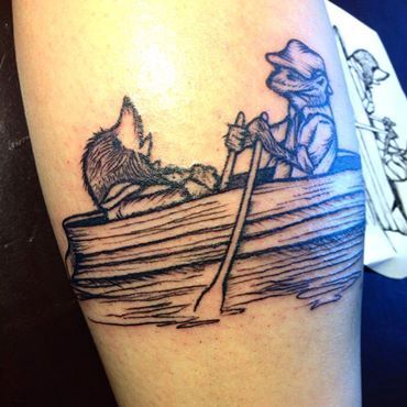 Wind in the Willows Tattoo by Martha's Vineyard Tattoo The Wind In The Willows Tattoo, Vineyard Tattoo, Willow Tattoo, Nerd Tattoos, The Wind In The Willows, Nerd Tattoo, Wind In The Willows, Martha's Vineyard, Marthas Vineyard