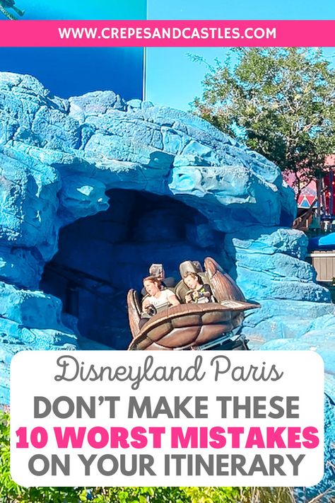 Ouch! Some of these really hurt 💥 Here are the 10 WORST mistakes you didn't know you were making when planning your Disneyland Paris itinerary! I've been going to Disney parks for over 40 years, and there are STILL some mistakes and blunders everyone experiences - even me. Here's how to avoid them... Follow for the most up-to-date Disneyland Paris tips Disneyland Paris Ride Checklist, Disney Paris Attractions, Disneyland Paris Best Route, Disneyland Paris Itinerary, Disney Paris Tips, Disneyland Paris Map, Euro Disney Paris, Disney Life Hacks, Disneyland France