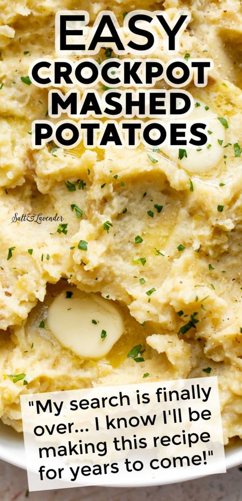 Easy Crockpot Mashed Potatoes, Potato Recipes Crockpot, The Best Mashed Potatoes, Crockpot Mashed Potatoes, Crock Pot Potatoes, Easy Mashed Potatoes, Homemade Mashed Potatoes, Best Mashed Potatoes, Dinner Thanksgiving