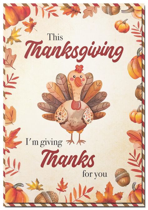 PRICES MAY VARY. HEARTFELT & FESTIVE DESIGN: This Thanksgiving card features a warm and festive design, perfect for expressing gratitude to friends, family, and colleagues. Ideal for celebrating the season of thanks PREMIUM QUALITY: Crafted with care, Thanksgiving card is printed on high-quality, eco-friendly cardstock for a luxurious feel. The vibrant design ensures it stands out in any Thanksgiving celebration DETAILED SIZE INFORMATION: The Thanksgiving Cards measure about 7.05 x 4.92 inches in height and width, thickness is 0.01 inches MATCHING ENVELOPE: Each Thanksgiving card comes with a coordinating envelope and a stylish seal, making it easy to send your heartfelt greetings with a touch of elegance SATISFACTION GUARANTEE: Each Thanksgiving greeting card with envelope and seal is car Thanksgiving Day Greetings, Thanksgiving Thank You Cards, Thanksgiving Homemade Cards, Vintage Thanksgiving Cards, Thankful Cards, Thanksgiving Time, Thankful Thanksgiving, Thanksgiving Greeting, Thanksgiving Kitchen