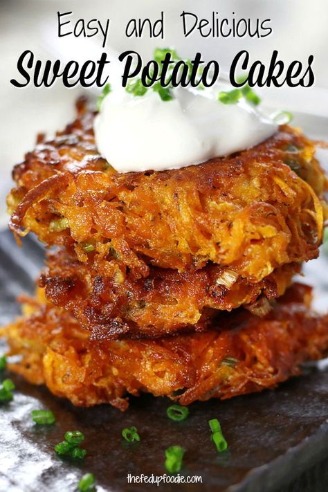 Sweet Potato Cakes, Sweet Potato Cake Recipe, Sweet Potato Latkes, Sweet Potato Patties, Best Sweet Potato, Sweet Potato Fritters, Clean Eating Vegetarian Recipes, Potato Latkes, Sweet Potato Cake