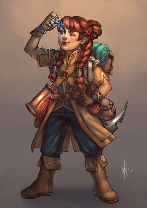 Kender Dnd, Dnd Explorer, Halfling Artificer, Female Artificer, Halfling Dnd, Dnd Halfling, Gnome Dnd, Halfling Rogue, Female Gnome