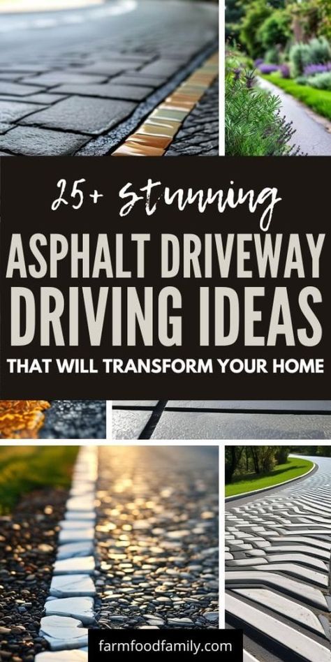 25 Elegant Asphalt Driveway Edging Ideas to Elevate Your Exterior 54 Asphalt Driveway Edging Ideas, Sidewalk Edging Ideas, Asphalt Driveway Ideas, Cheap Driveway Ideas, U Shape Driveway Landscaping, Driveway Edging Ideas, Driveway Ideas Cheap, Sidewalk Edging, Driveway Border