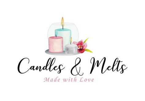 Wax Logo Design, Wax Logo, Blue Logo Design, Candle Logo Design, Candle Label Design, Design Candles, Hanger Logo, Candle Labels Design, Gold Logo Design