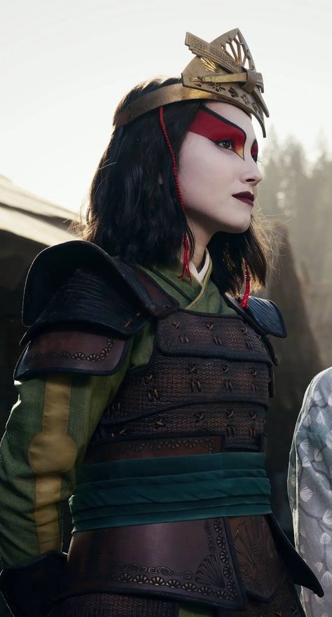 Avatar Kyoshi Cosplay, Maria Zhang As Suki, Suki Live Action, Maria Zhang Avatar, Kyoshi Warrior Cosplay, Kyoshi Cosplay, Avatar The Last Airbender Kyoshi, Maria Zhang, Airbender Cosplay