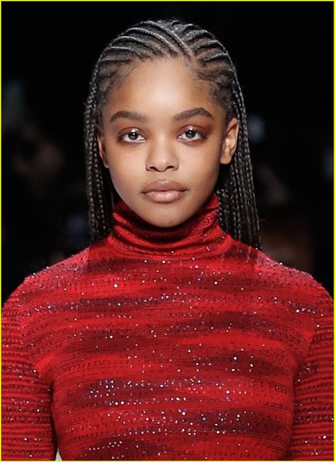 Marsai Martin Cornrows, Conrols Hair Style, Cornrow Short Hair, Short Cornrow Braids, Simple Cornrows For Black Women, Simple All Back Cornrows Hairstyles, Cornrows Braids Natural Hair, Marsai Martin Braids, Short Hair Cornrows