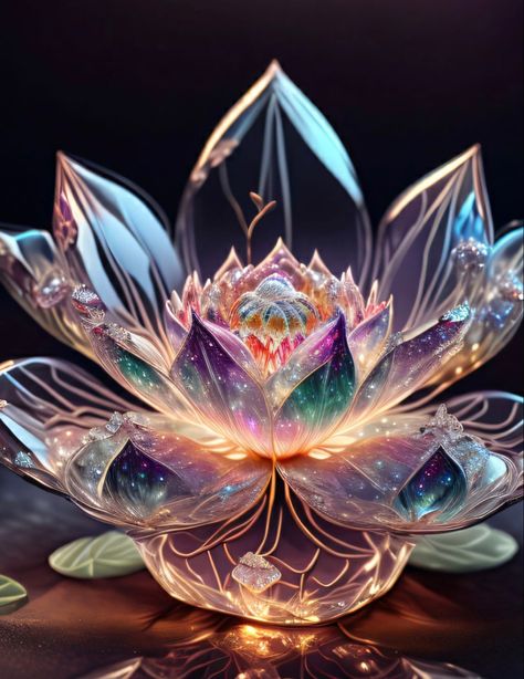 Crystal Lotus Flower, Lotus Aesthetic Art, Aesthetic Lotus, Lotus Aesthetic, Lit Aesthetic, Rainbow Lotus, Lotus Crystal, Fireplace Tv Wall Decor, Lotus Flower Wallpaper