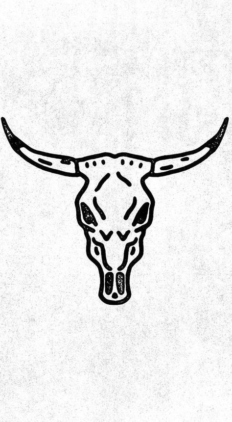 Simple Longhorn Drawing, Texas Longhorn Drawing, Long Horn Drawing, Bull Horn Tattoo, Western Sleeve Tattoo For Men, Longhorn Drawing, Texas Longhorn Tattoo, Gear Head Tattoo, Country Tattoos For Guys