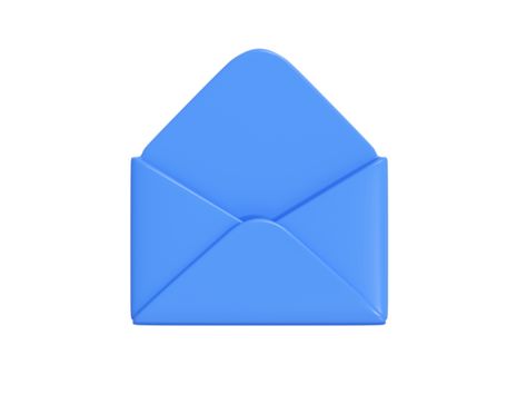 Alert Icon, Email Notification, Blue Envelope, Paper Envelope, Open Letter, 3d Render, Paper Envelopes, Free Png, 3 D