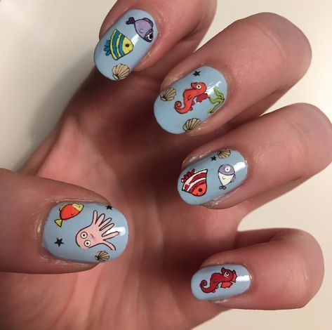 Under The Sea Nail Art, Under The Sea Nails, Sea Nail Art, Sea Nails, Sea Creature, Sea Creatures, Under The Sea, Nail Art Designs, The Sea