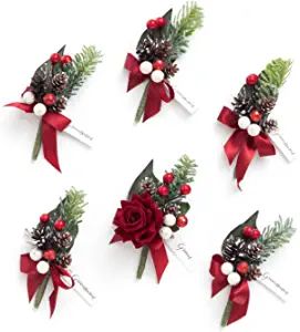 Anniversary Dinner Party, Red Boutonniere, Christmas Wedding Flowers, Dyi Wedding, Diy Boutonniere, Bridesmaid Corsage, Groomsmen Boutonniere, Wedding Arch Flowers, Bridal Shower Centerpieces