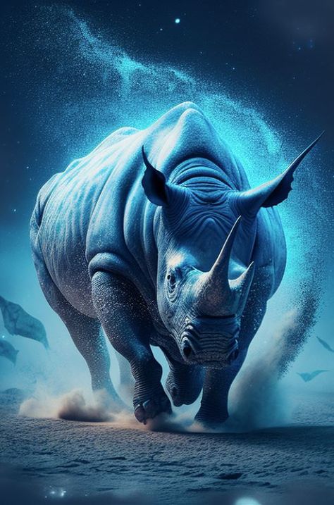 Rhino, ai, art, digitalart, digitaldrawing, galaxy, mood, moody, vibes, galaxy dust, midjourney Rhino Artwork, Rhino Pictures, Rhino Animal, Rhino Art, Rhino Logo, Velvet Painting, Mystical Animals, Indian Art Gallery, Wild Animals Pictures